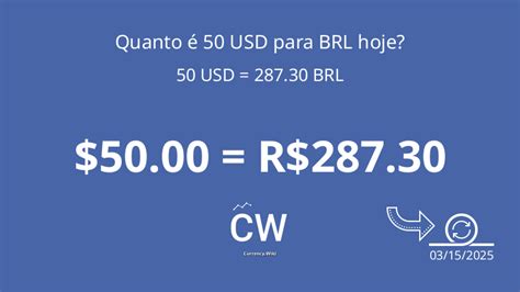 Converta Dólares americanos para Reais brasileiros. Cotação .